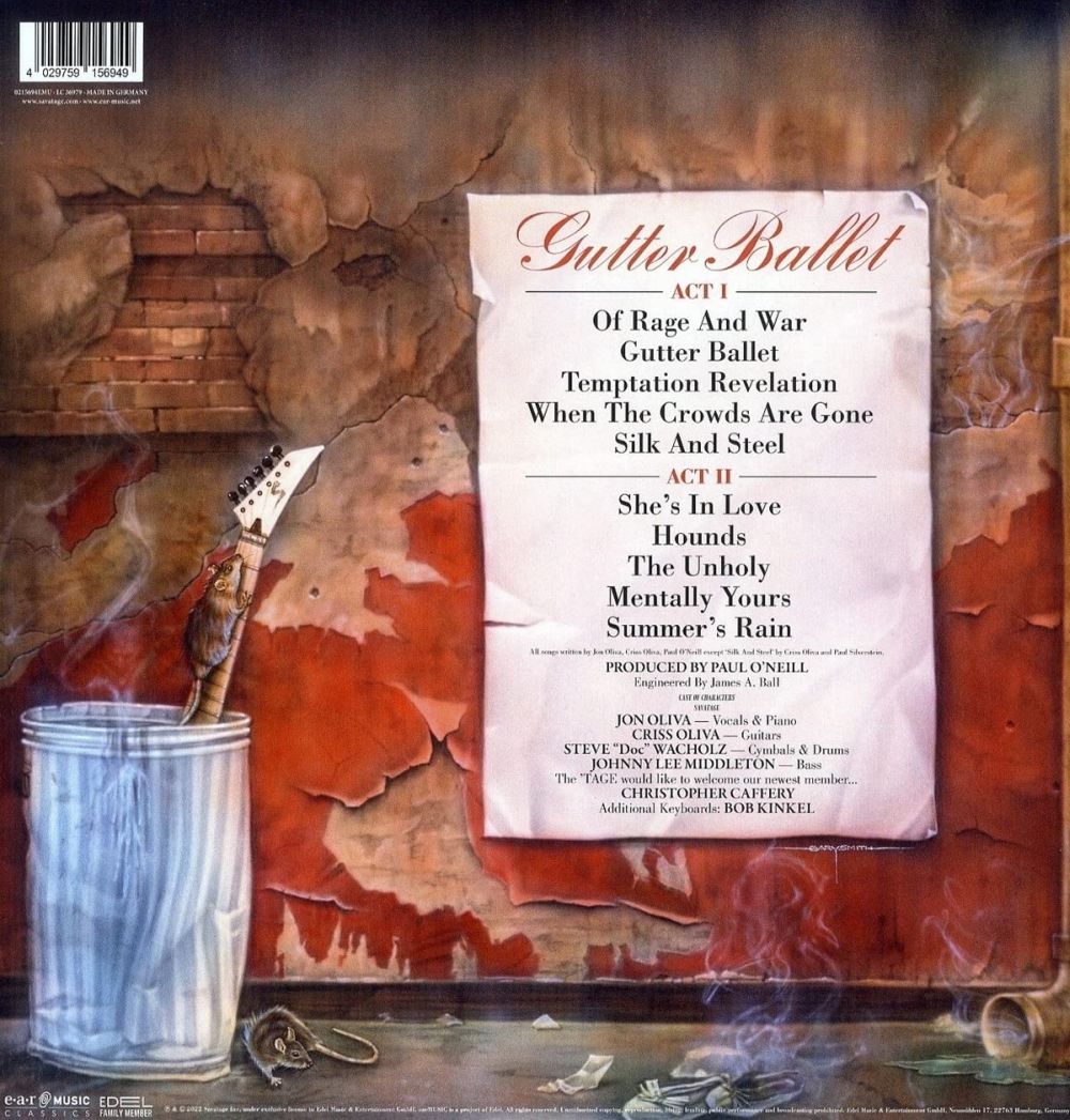 Savatage - Gutter Ballet (2022 180g gatefold remastered reissue) - Vinyl - New