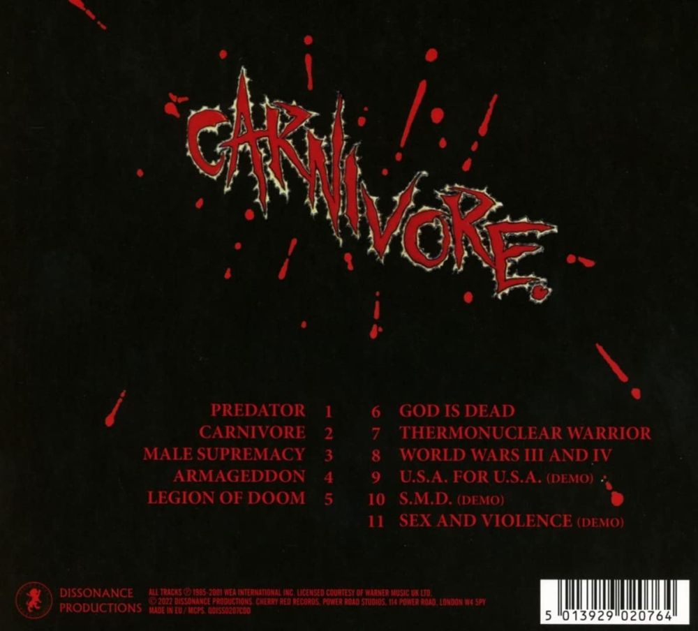 Carnivore - Carnivore (2022 digipak reissue with 3 bonus tracks) - CD - New