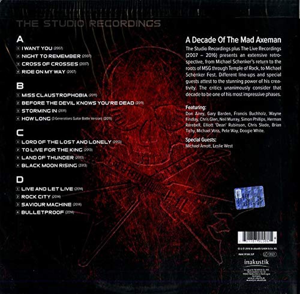 Schenker, Michael - Decade Of The Mad Axeman, A: The Studio Recordings (180g 2LP gatefold) - Vinyl - New