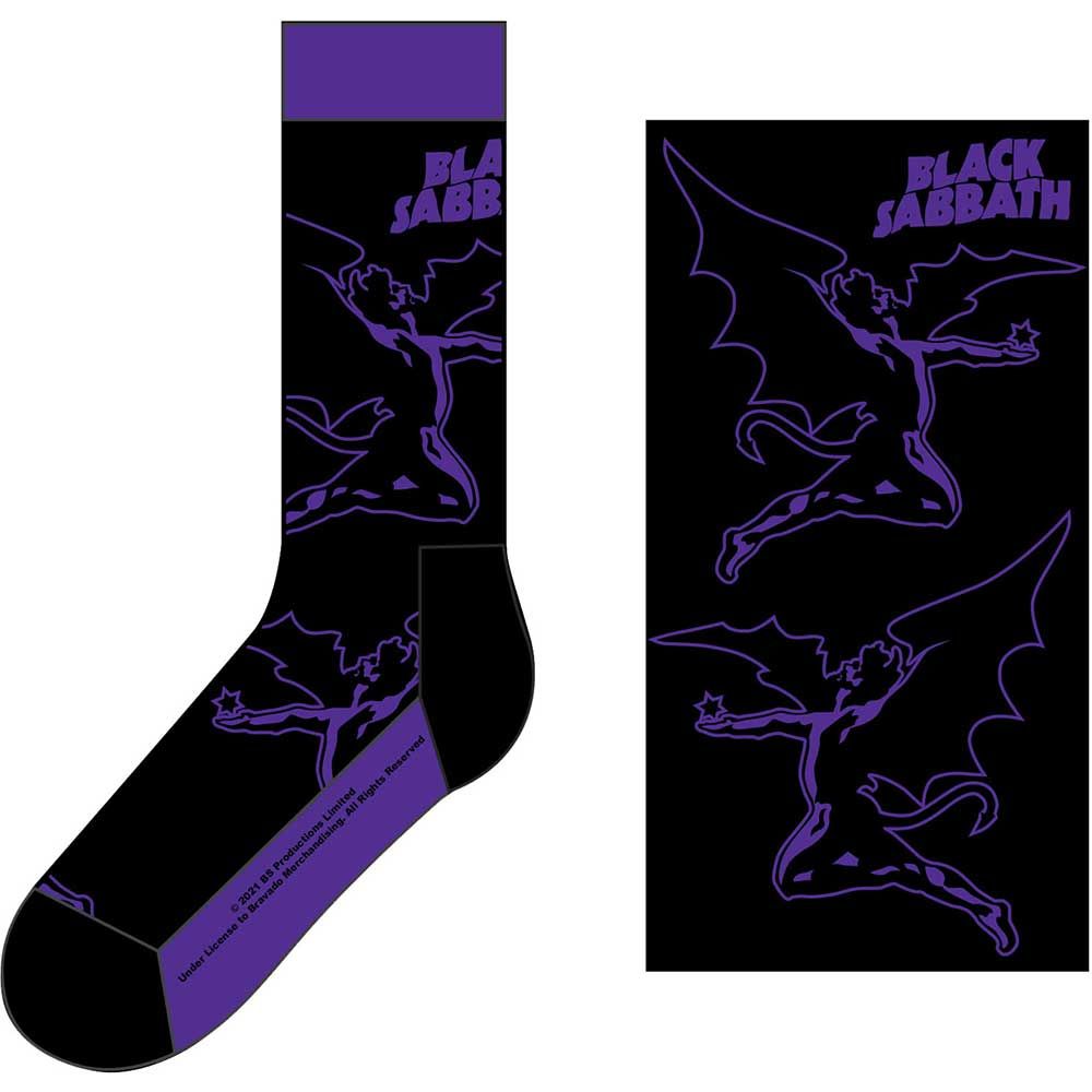 Black Sabbath - Crew Socks (Fits Sizes 7 to 11) - Logo & Daemon Repeated