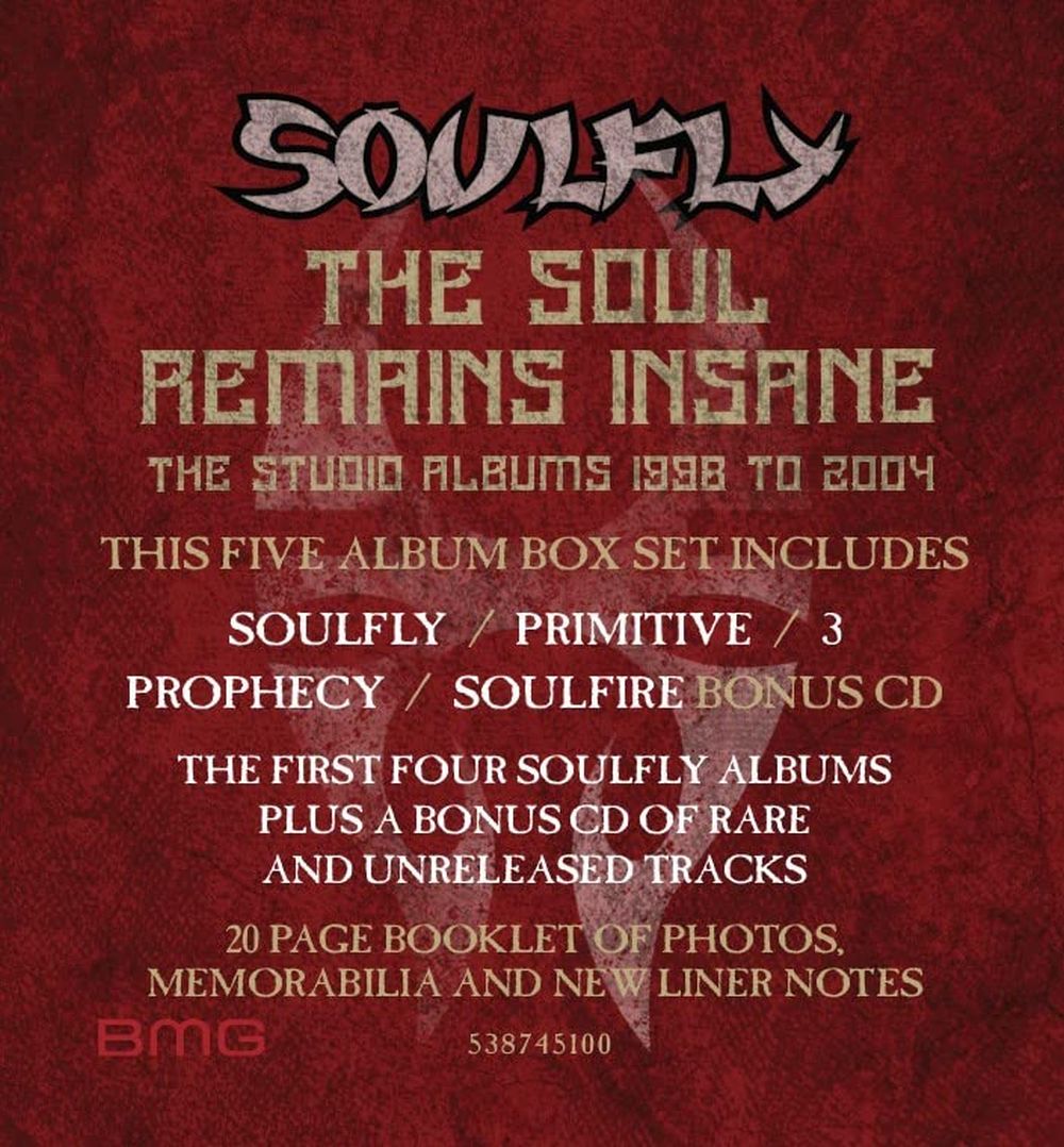 Soulfly - Soul Remains Insane, The (Soulfly/Primitive/3/Prophecy/Soulfire) (5CD Box Set) - CD - New