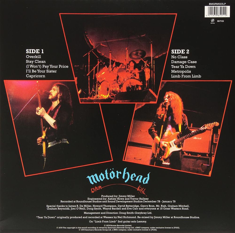 Motorhead - Overkill (2015 180g reissue) - Vinyl - New
