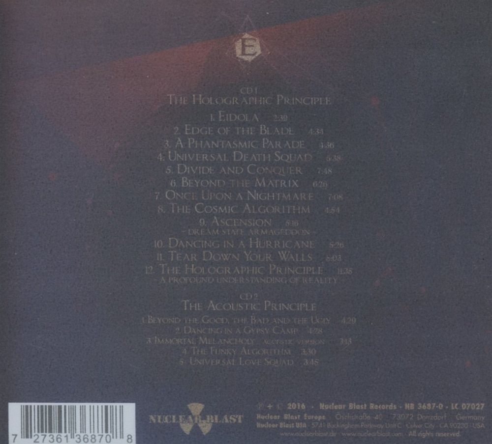 Epica - Holographic Principle, The (Ltd. Ed. 2CD digipak - 5-track acoustic bonus CD) (U.S.) - CD - New