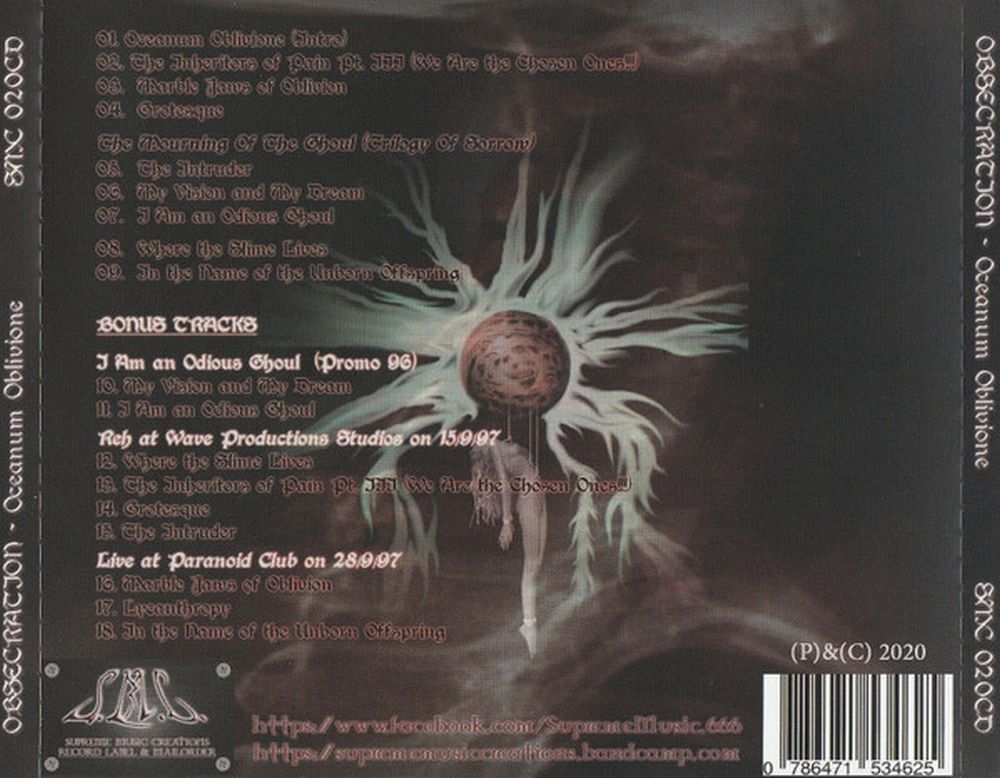 Obsecration - Oceanum Oblivione (2020 reissue with 9 bonus tracks) - CD - New