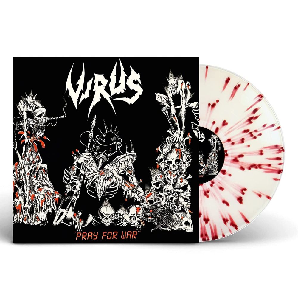 Virus - Pray For War (Ltd. Ed. 2022 White/Red Splatter vinyl gatefold reissue) - Vinyl - New