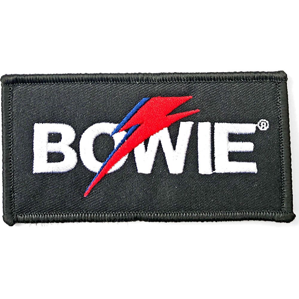 Bowie, David - Lightning Flash Logo (100mm x 50mm) Sew-On Patch
