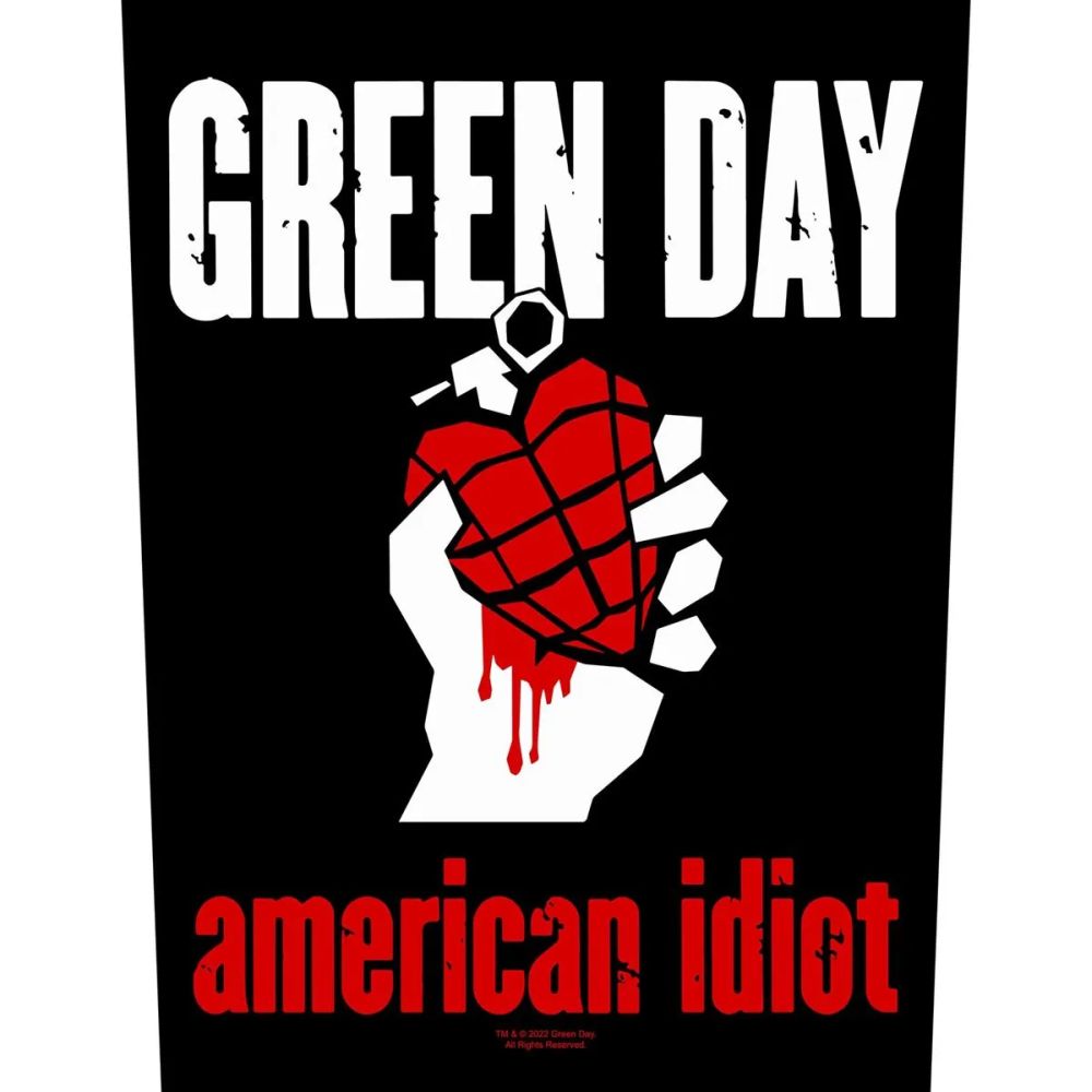 Green Day - American Idiot - Sew-On Back Patch (295mm x 265mm x 355mm)