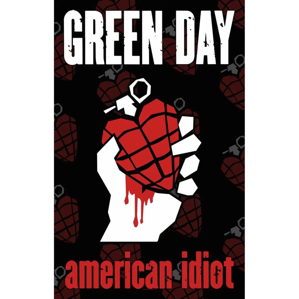 Green Day - Premium Textile Poster Flag (American Idiot) 104cm x 66cm