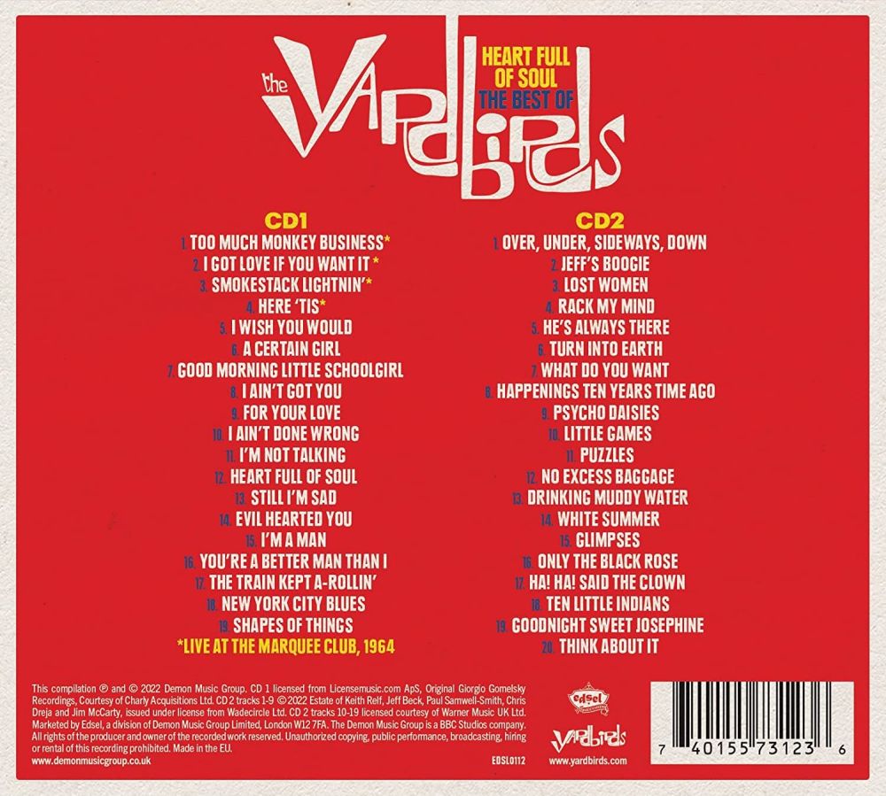 Yardbirds - Heart Full Of Soul: The Best Of The Yardbirds (2CD) - CD - New