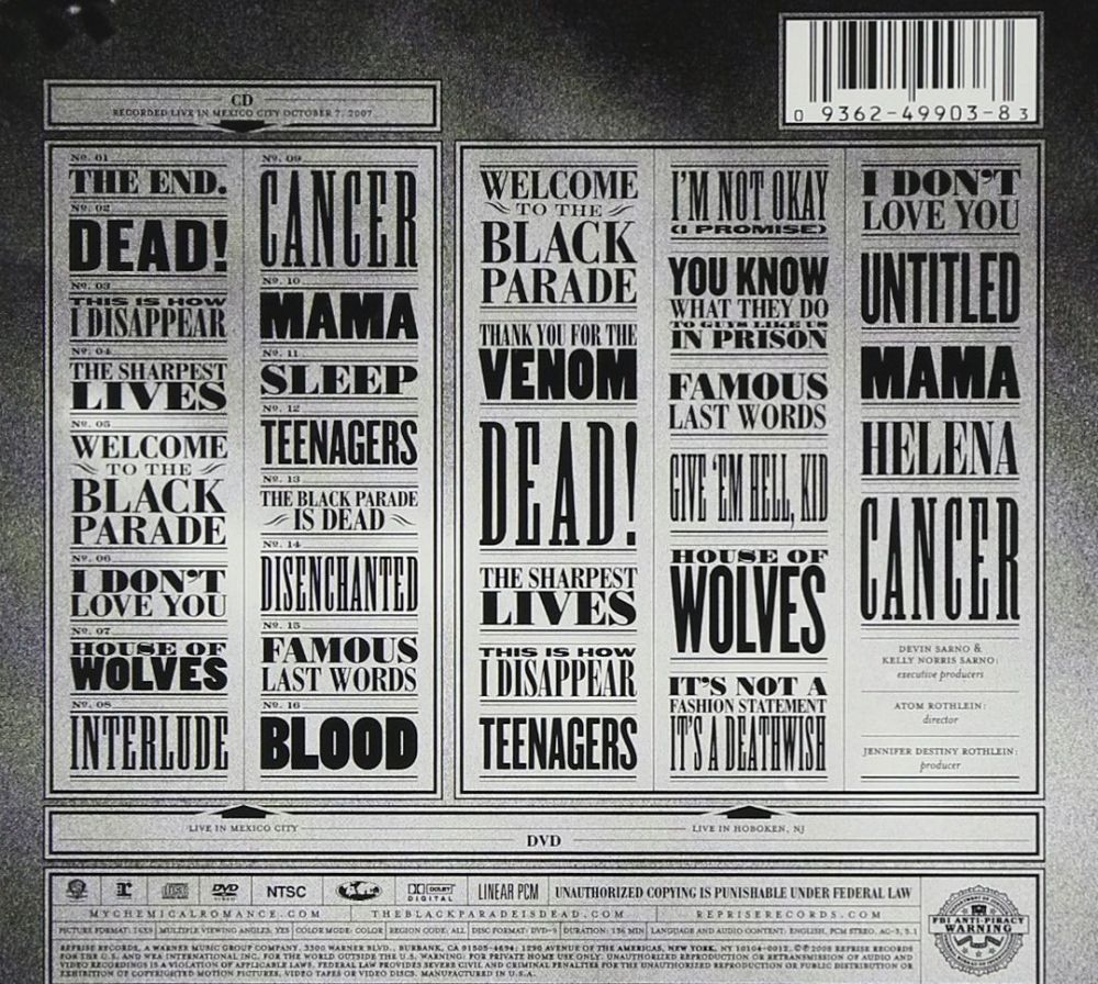 My Chemical Romance - Black Parade Is Dead!, The (CD/DVD) (R0) - CD - New