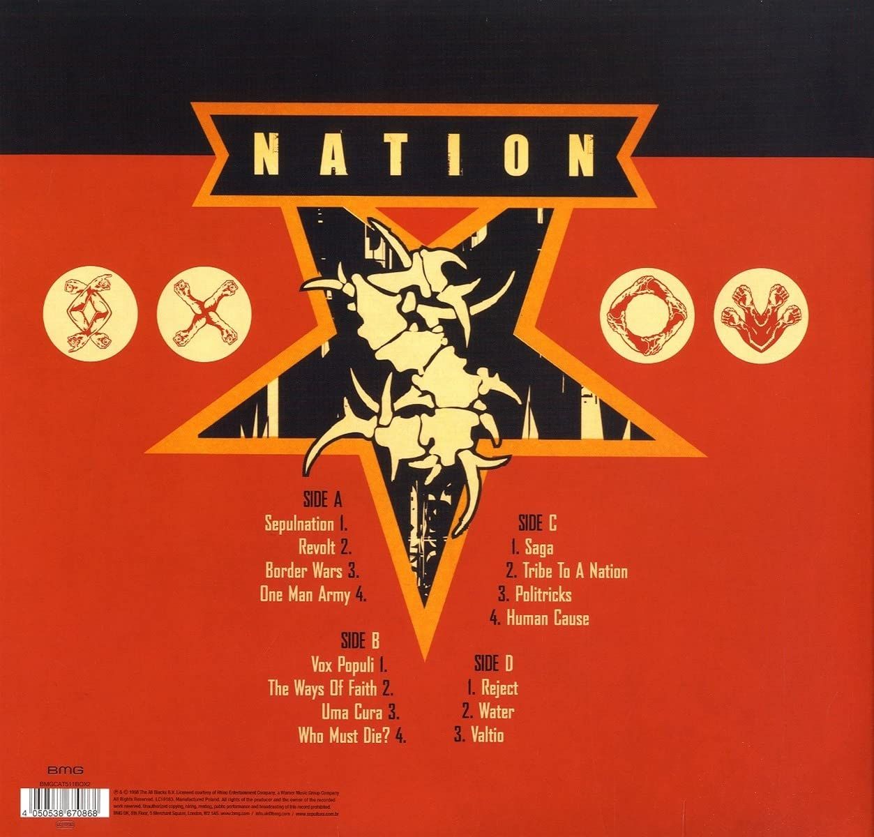 Sepultura - Nation (2022 180g 2LP half-speed mastered gatefold reissue) - Vinyl - New