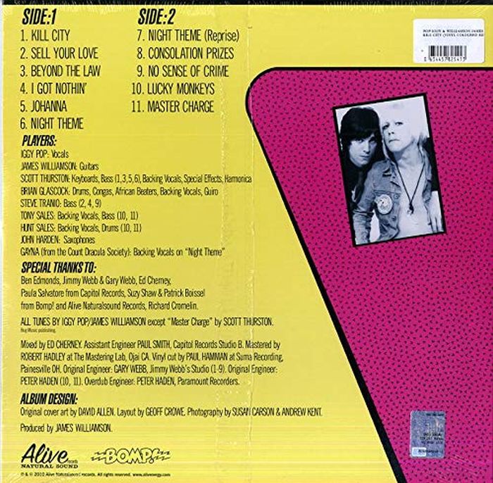 Pop, Iggy & James Williamson - Kill City (Ltd. Ed. 2019 Coloured vinyl reissue) - Vinyl - New