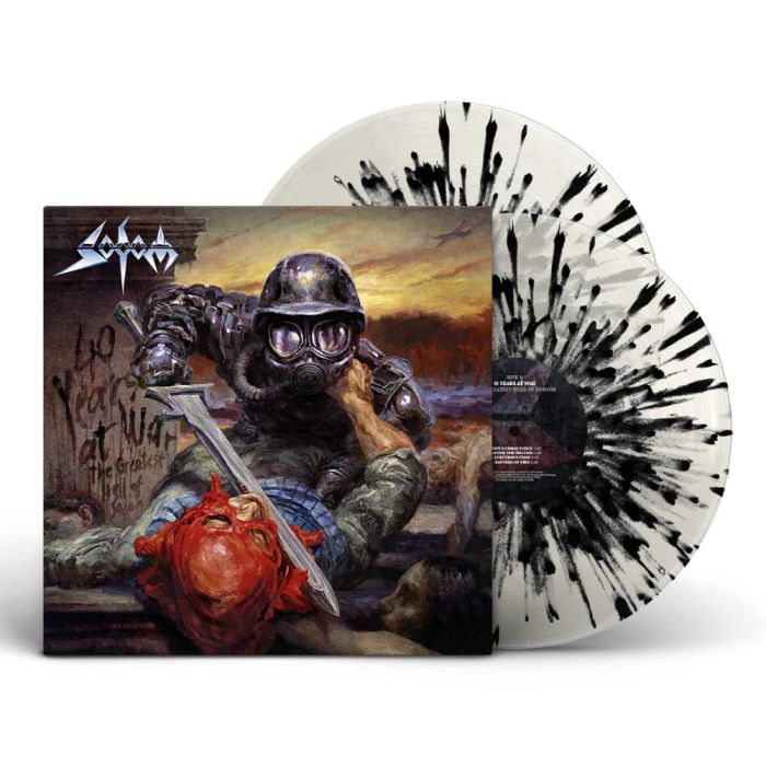 Sodom - 40 Years At War: The Greatest Hell Of Sodom (2LP Crystal with Black Splatter vinyl gatefold) - Vinyl - New