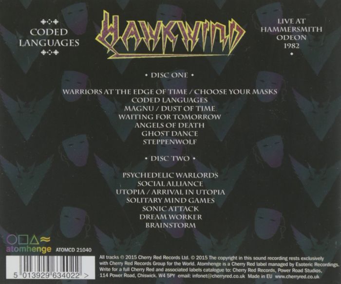 Hawkwind - Coded Languages: Live At Hammersmith Odeon November 1982 (2CD) - CD - New