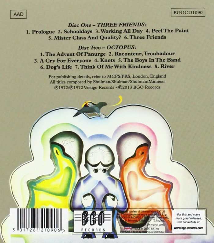 Gentle Giant Three Friends Octopus 2013 2cd Remastered Reissue C