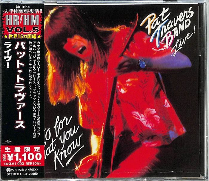 Travers, Pat Band - Live! Go For What You Know (2022 Jap. reissue) - CD - New