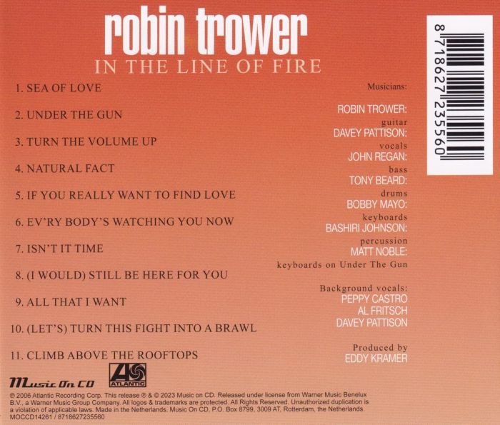 Trower, Robin - In The Line Of Fire (2023 reissue) - CD - New