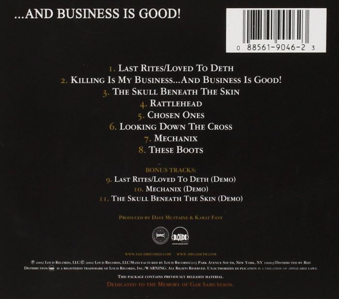 Megadeth - Killing Is My Business...And Business Is Good! (2002 reissue with 3 bonus tracks) - CD - New