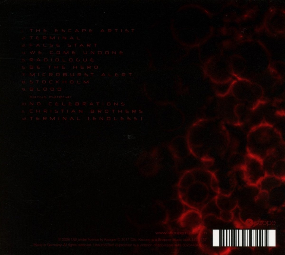 OSI - Blood (2017 reissue with 3 bonus tracks) - CD - New