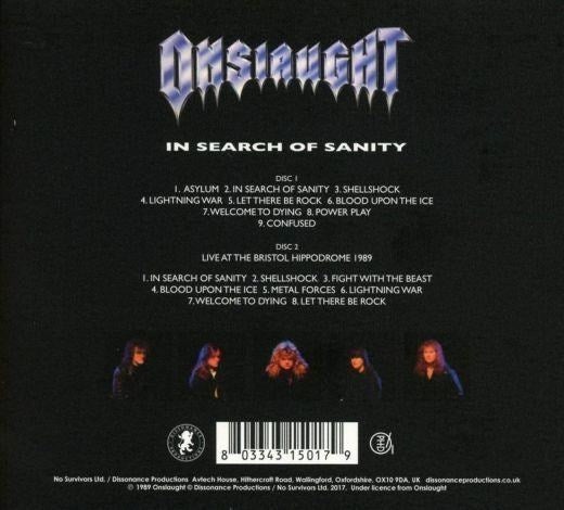 Onslaught - In Search Of Sanity (2023 2CD reissue - bonus live CD) - CD - New