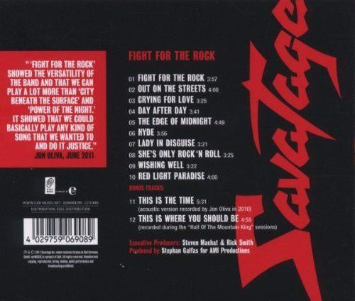 Savatage - Fight For The Rock (w. 2 bonus tracks) - CD - New