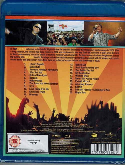 Who - Live At The Isle Of Wight 2004 Festival (RA/B/C) - Blu-Ray - Music