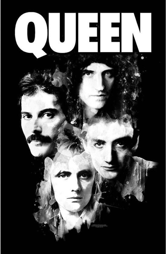 Queen - Premium Textile Poster Flag (Faces)