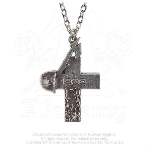 Metallica - Pewter Pendant and Chain - Master Of Puppets (47mm x 33mm)