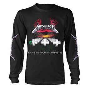 Metallica - Master Of Puppets Tracks Black Long Sleeve Shirt