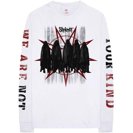 Slipknot - Shrouded Group White Long Sleeve Shirt
