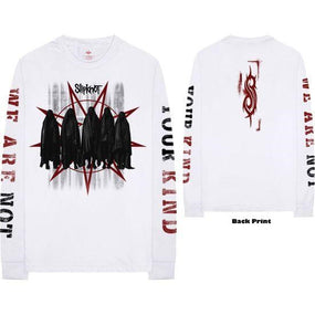 Slipknot - Shrouded Group White Long Sleeve Shirt