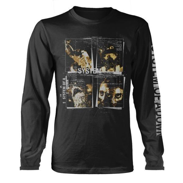 System Of A Down - Face Boxes Black Long Sleeve Shirt