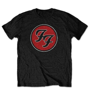Foo Fighters - FF Round Logo Black Shirt