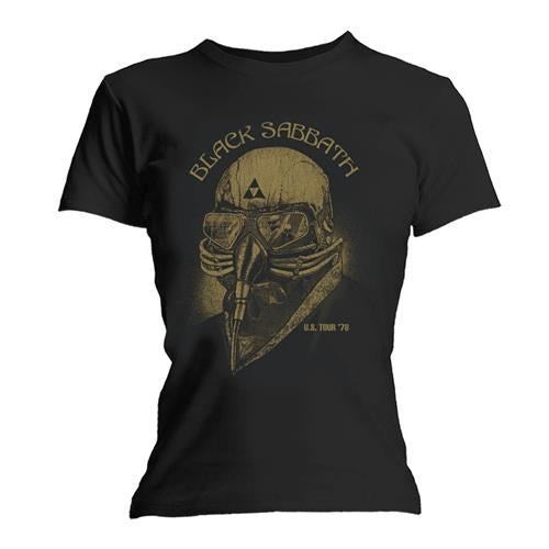 Black Sabbath - Tour 78 Mask Womens Black Shirt