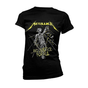 Metallica - And Justice For All Tracks Womens Fitted Black Shirt
