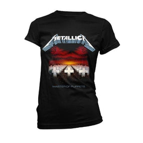 Metallica - Master Of Puppets Tracks Womens Black Shirt