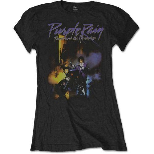Prince - Purple Rain Womens Black Shirt