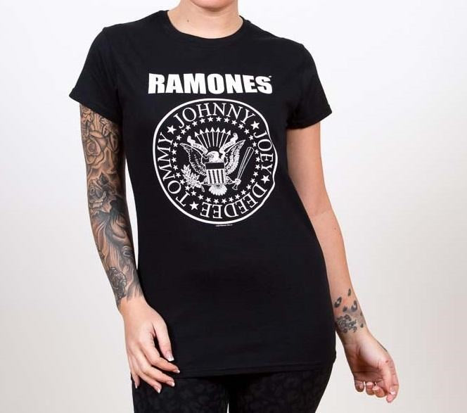 Ramones - Presidential Seal Womens Black Shirt
