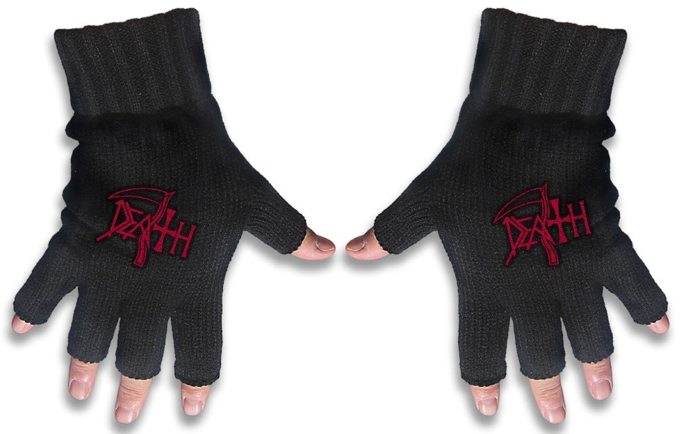 Death - Fingerless Gloves (Logo)