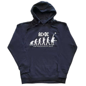 ACDC - Pullover Navy Hoodie (Evolution Of Rock)