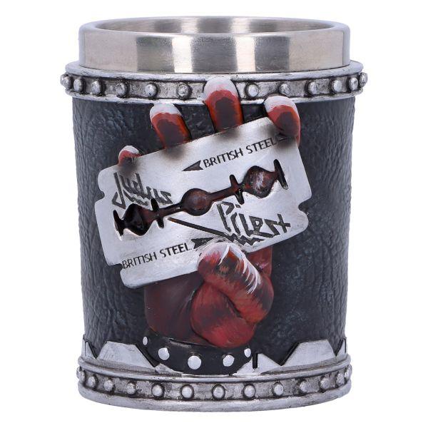 Judas Priest - Shot Glass (British Steel - high quality resin cast w. removable stainless steel insert)