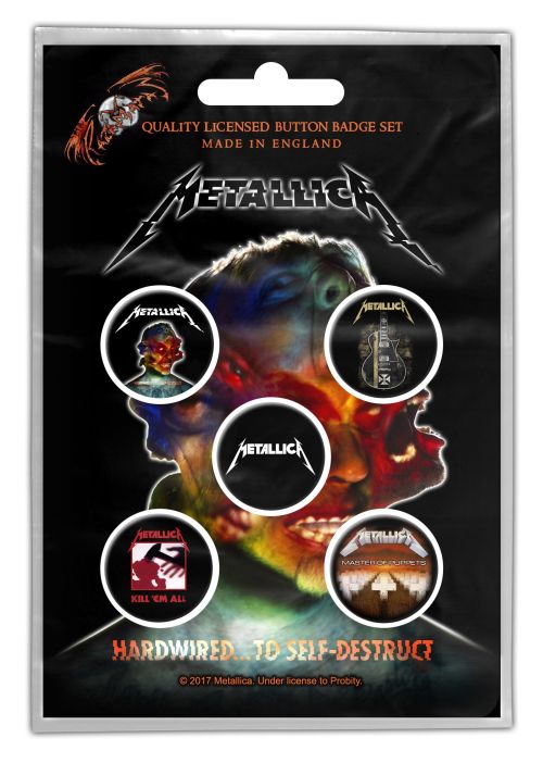 Metallica - 5 x 2.5cm Button Set - Hardwired
