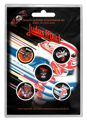 Judas Priest - 5 x 2.5cm Button Set - Turbo