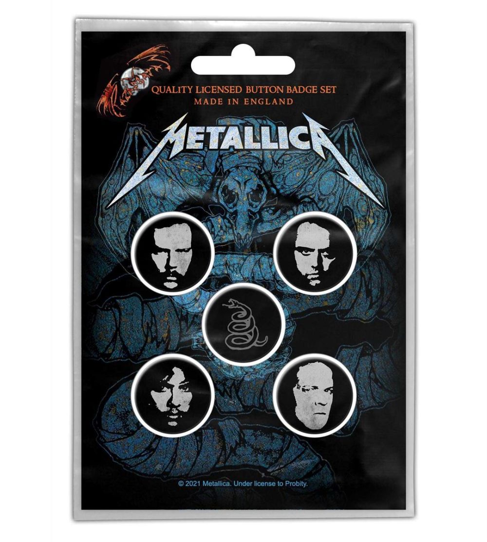Metallica - 5 x 2.5cm Button Set - Black Album