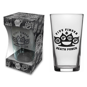 Five Finger Death Punch - Beer Glass - Pint - Knuckle Logo