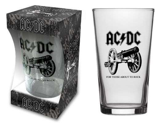 ACDC - Beer Glass - Pint - For Those About To Rock Print