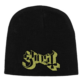 Ghost - Knit Beanie - Embroidered - Gold Logo