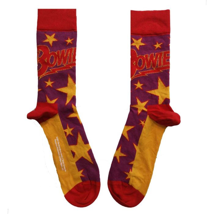 Bowie, David - Crew Socks Logo & Stars (Fits Sizes 7 to 11)