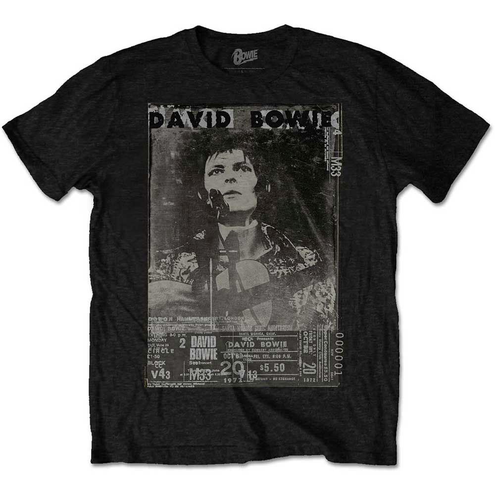 Bowie, David - Ziggy Stardust 1971 Tour Poster Black Shirt