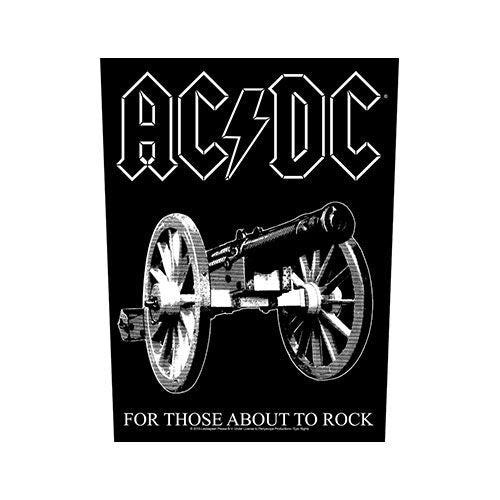 ACDC - For Those About To Rock - Sew-On Back Patch (295mm x 265mm x 355mm)